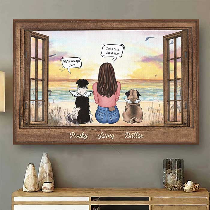 I Still Talk About You - Open Window Scenery, Gift For Dog Lovers - Personalized Horizontal Poster