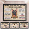 Remember These Rules When Visiting Our House - Personalized Decorative Mat