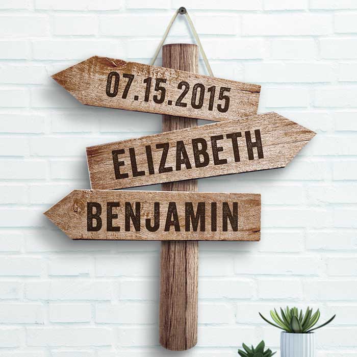 You Belong With Me - Gift For Couples, Personalized Shaped Wood Sign