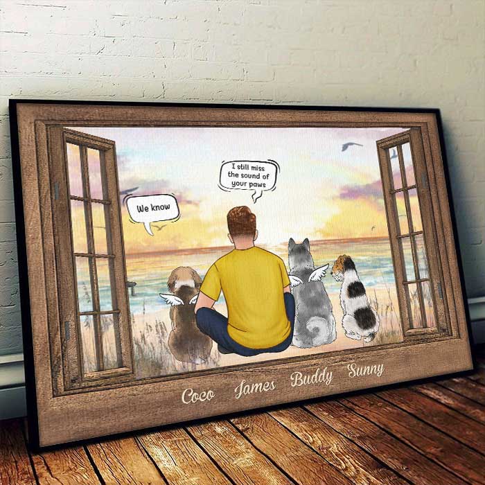I Still Talk About You - Open Window Scenery, Gift For Dog Lovers - Personalized Horizontal Poster