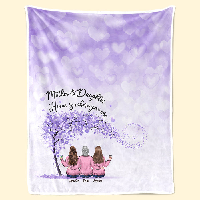Like Mother Like Daughter - Family Personalized Custom Blanket - Gift For Daughter From Mother
