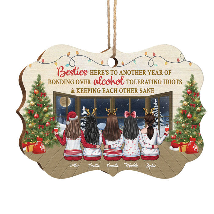 There Is No Greater Gift Than Friendship - Bestie Personalized Custom Ornament - Wood Benelux Shaped - New Arrival Christmas Gift For Best Friends, BFF, Sisters