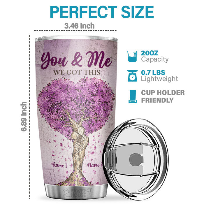 I Married You Because I Can't Live Without You My Wife - Personalized Tumbler - To My Wife, Gift For Wife, Anniversary, Engagement, Wedding, Marriage Gift