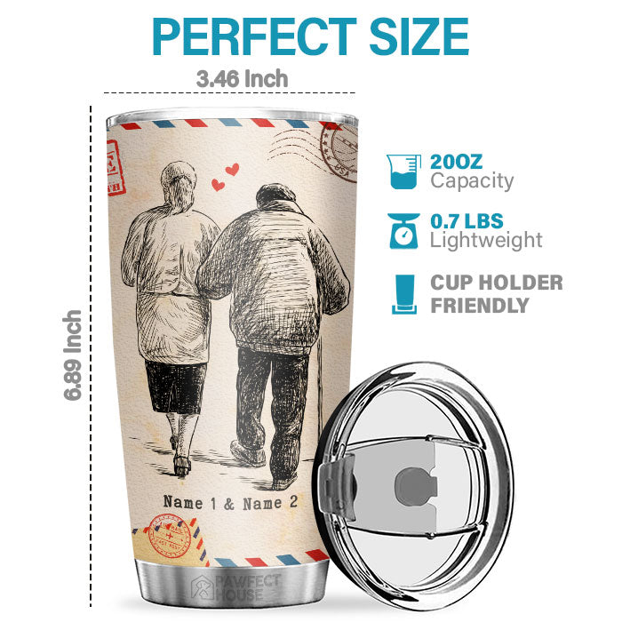 You Give Me Feelings I Can't Put Into Words & I'm Proud To Be Yours - Personalized Tumbler - To My Wife, Gift For Wife, Anniversary, Engagement, Wedding, Marriage Gift