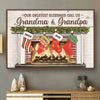 Our Greatest Blessings Call Us Grandma & Grandpa - Personalized Horizontal Poster