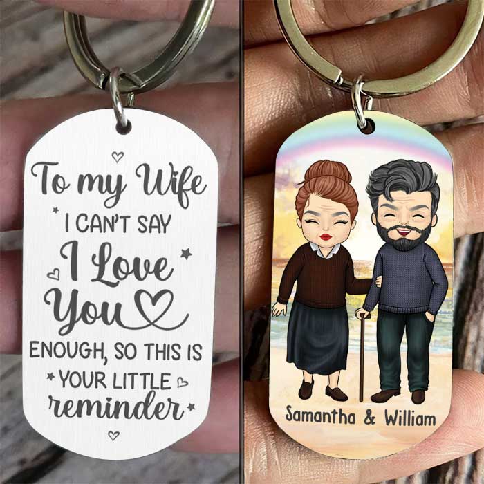 To My Wife, I Can't Say I Love You Enough - Gift For Couples, Personalized Keychain