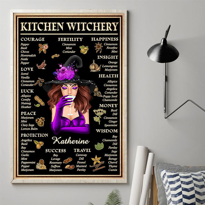 Kitchen Witchery - Love And Happiness - Personalized Vertical Poster, Halloween Ideas.
