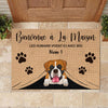 Les humains vivent ici avec nous French - Funny Personalized Pet Decorative Mat