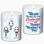 I Love You Mom - Family Personalized Custom Smokeless Scented Candle - Mother's Day, Birthday Gift For Mom