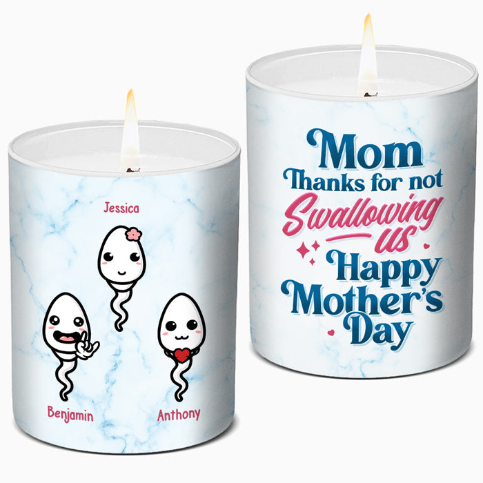 I Love You Mom - Family Personalized Custom Smokeless Scented Candle - Mother's Day, Birthday Gift For Mom