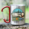 Some Girls Go Camping & Drink To Much - Personalized Carabiner Camping Mug - Gift For Camping Lovers