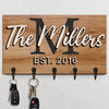 Our Sweet Family - Personalized Key Hanger, Key Holder, 2-Layer Wood Key Hanger - Gift For Couple, Husband Wife, Anniversary, Engagement, Wedding, Marriage Gift