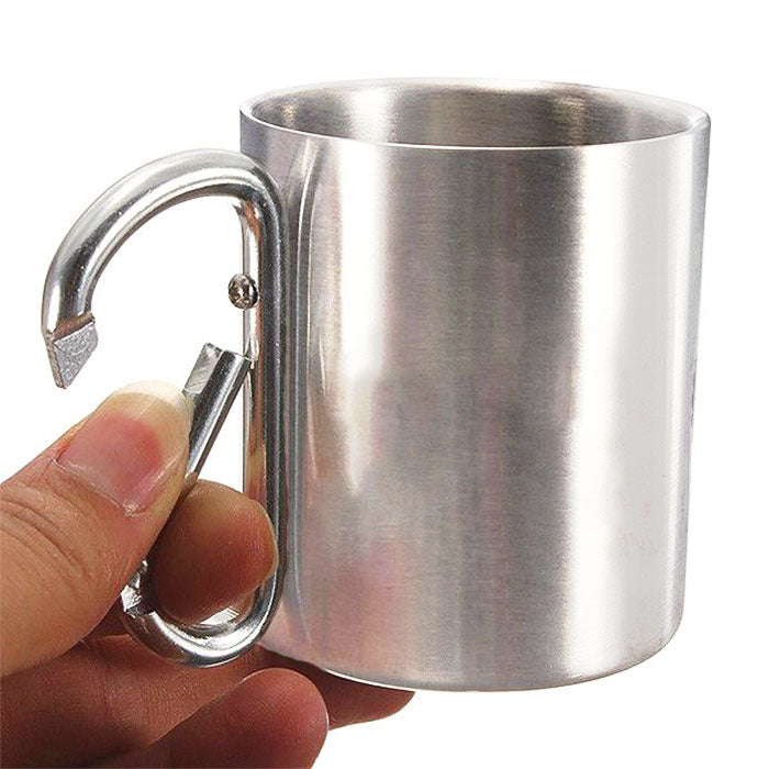 Adventuring Together - Personalized Carabiner Camping Mug - Gift For Camping Lovers