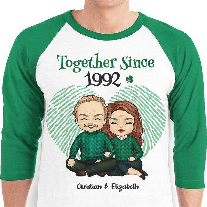 We've Been Together For Years - Gift For Couples, Husband Wife, Personalized St. Patrick's Day Unisex Raglan Shirt