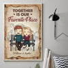 Together Is Our Favorite Place - Gift For Couples, Personalized Vertical Poster