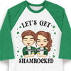 Let's Get Shamrocked - Gift For Couples, Husband Wife, Personalized St. Patrick's Day Unisex Raglan Shirt