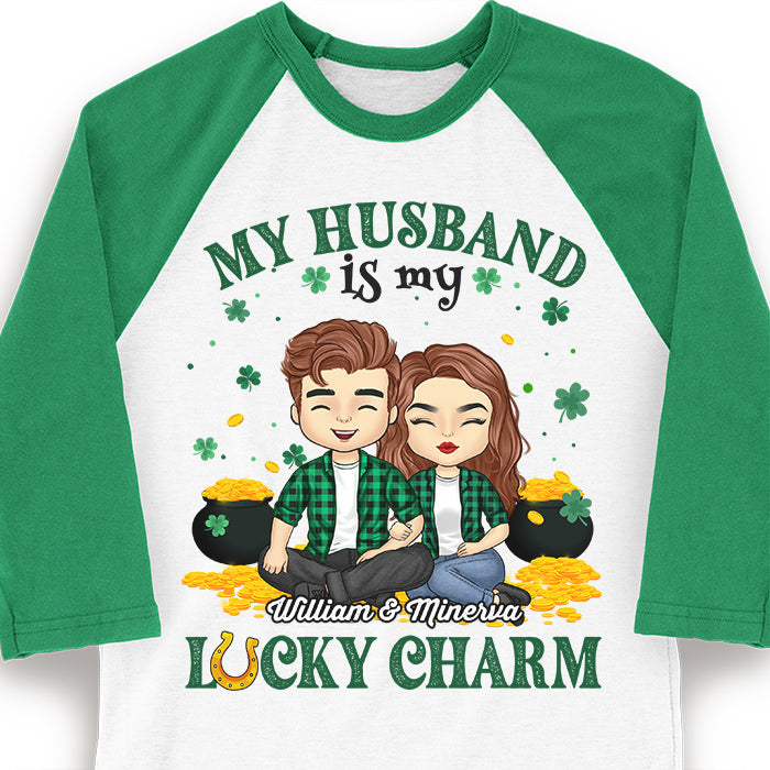 You're My Lucky Charm - Gift For Couples, Husband Wife, Personalized St. Patrick's Day Unisex Raglan Shirt