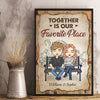 Together Is Our Favorite Place - Gift For Couples, Personalized Vertical Poster