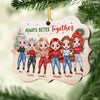 Bestie - Always Better Together - Personalized Custom Benelux Shaped Wood Christmas Ornament