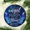 I Have An Angel In Heaven - Personalized Custom Round Shaped Wood Christmas Ornament