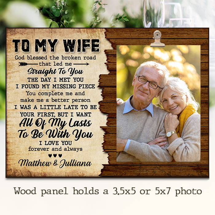 God Blessed Us, I Love You Forever And Always - Gift For Couples, Personalized Photo Frame