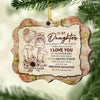 I Love You For The Precious Daughter You Will Always Be - Personalized Custom Benelux Shaped Wood Christmas Ornament