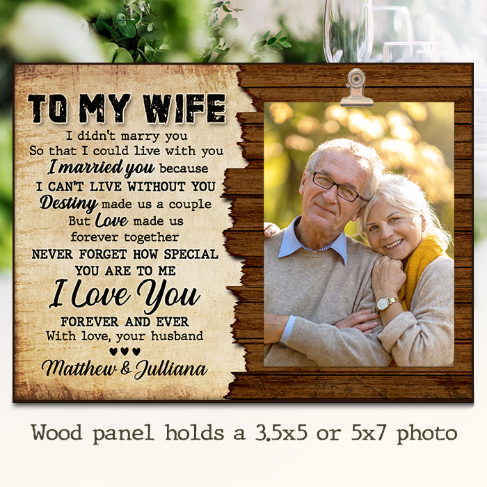 I Married You Because I Can't Live Without You - Gift For Couples, Personalized Photo Frame