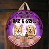 Halloween - Bar And Grill - Funny Personalized Door Sign