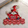 Nana & Kids Hearts - Personalized Shaped Decorative Mat - Gift For Mom, Grandma