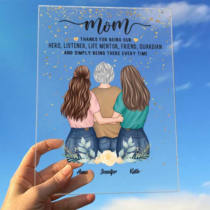 Mom Thanks For Being My Hero - Gift For Mom - Personalized Acrylic Plaque