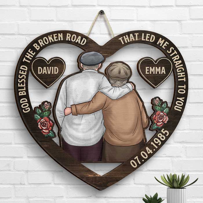 Till Our Last Breath - Personalized Shaped Wood Sign - Gift For Couples, Husband Wife