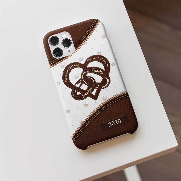 From Our First Kiss Till Our Last Breath - Gift For Couples, Husband Wife - Personalized Phone Case