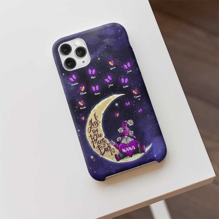 Grandma Mama I Love You To The Moon And Back - Gift For Mom, Grandma - Personalized Phone Case