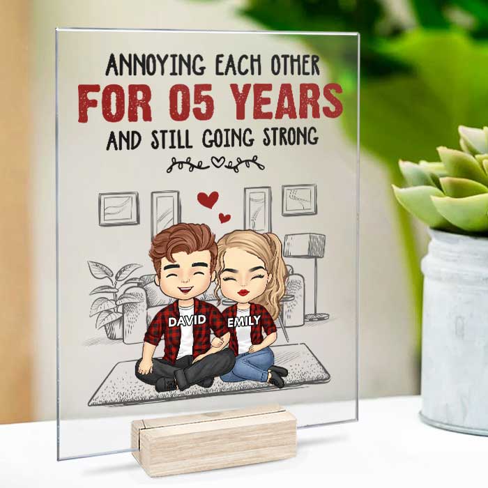 Annoying Each Other For Many Years - Gift For Couples, Husband Wife - Personalized Acrylic Plaque