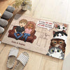 A Crazy Cat Lady And Her Grumpy Old Man Live Here - Gift For Cat Lovers, Personalized Decorative Mat