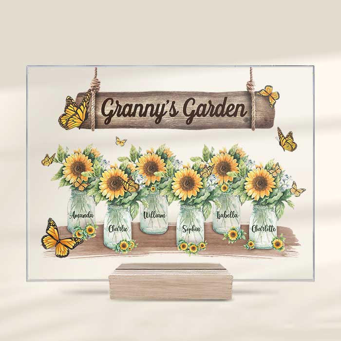 Granny's Garden - Gift For Mom, Grandma - Personalized Acrylic Plaque