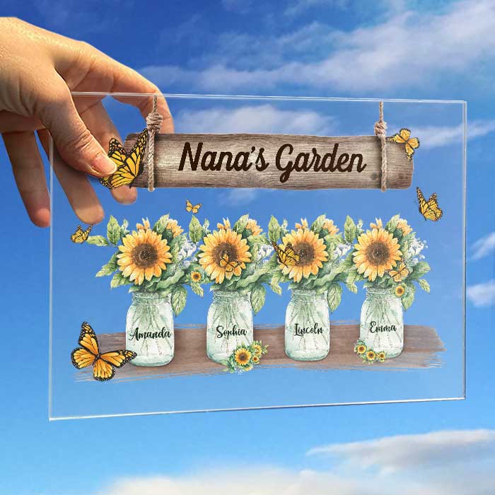 Granny's Garden - Gift For Mom, Grandma - Personalized Acrylic Plaque