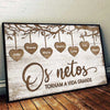 Os Netos Tornam A Vida Grande - Personalized Horizontal Poster Portuguese