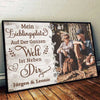 Mein Lieblingsplatz Ist Neben Dir - Bild Hochladen, Geschenk Für Paare, Ehemann Und Ehefrau - Personalized Horizontal Poster German