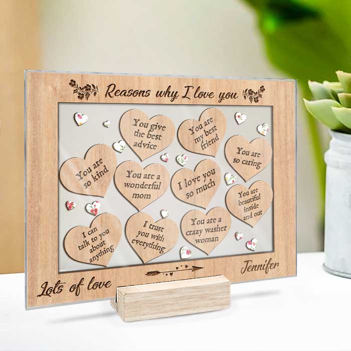 You Are Beautiful Inside And Out - Gift For Mom, Personalized Acrylic Plaque