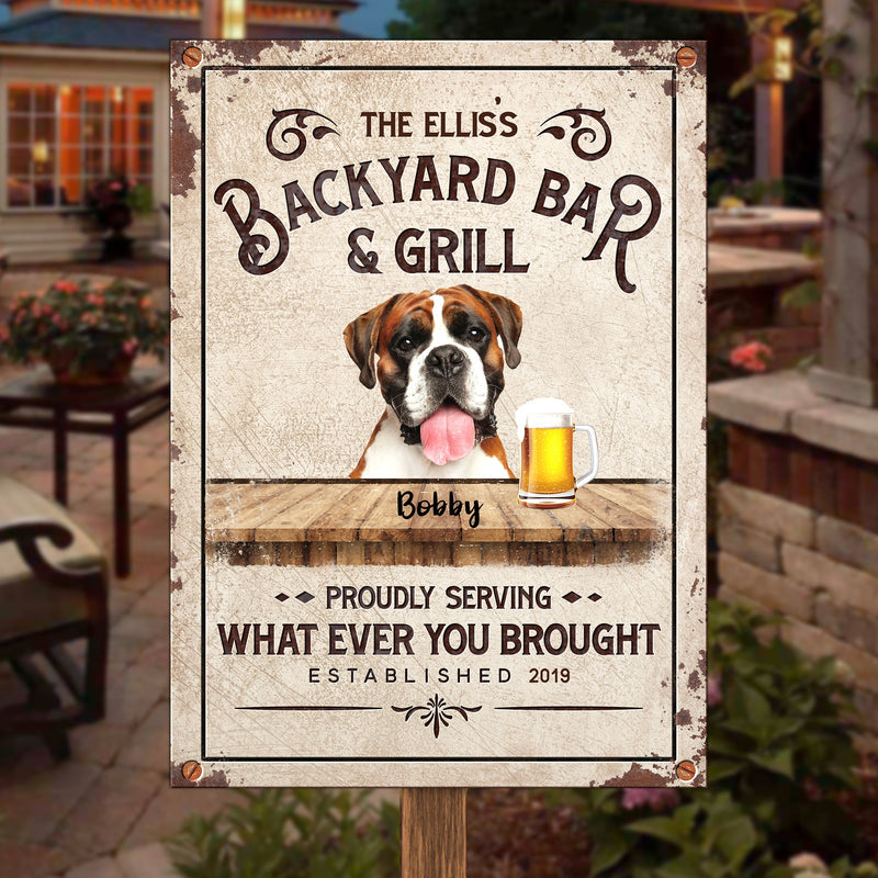 Custom Dog And Cat Upload Image - Gift For Dog Lovers, Personalized Metal Sign