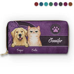 Pets Are Humanizing - Dog & Cat Personalized Custom Leather Long Wallet - Gift For Dog Lovers, Cat Lovers