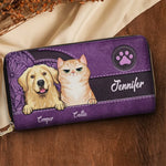 Pets Are Humanizing - Dog & Cat Personalized Custom Leather Long Wallet - Gift For Dog Lovers, Cat Lovers