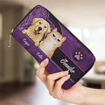 Pets Are Humanizing - Dog & Cat Personalized Custom Leather Long Wallet - Gift For Dog Lovers, Cat Lovers