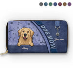 Life Is Better With Dogs - Dog & Cat Personalized Custom Leather Long Wallet - Gift For Dog Lovers, Mom