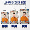 Custom Photo A Guy Loves Traveling - Travel Personalized Custom Luggage Cover - Holiday Vacation Gift, Gift For Adventure Travel Lovers
