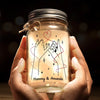 Thank You For Being The Light In My Life - Family Personalized Custom Mason Jar Light - Mother's Day, Gift For Mom, Grandma
