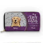 Dog Kisses Fix Everything - Dog & Cat Personalized Custom Leather Long Wallet - Gift For Dog Lovers