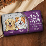 Dog Kisses Fix Everything - Dog & Cat Personalized Custom Leather Long Wallet - Gift For Dog Lovers