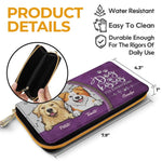 Dog Kisses Fix Everything - Dog & Cat Personalized Custom Leather Long Wallet - Gift For Dog Lovers